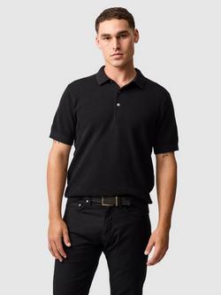 Rodd & Gunn Masons Flat Cotton Knitted Cotton Short Sleeve Polo Shirt, Onyx