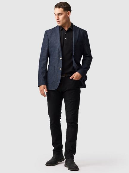Rodd & Gunn Masons Flat Cotton Knitted Cotton Short Sleeve Polo Shirt - view 2, Onyx