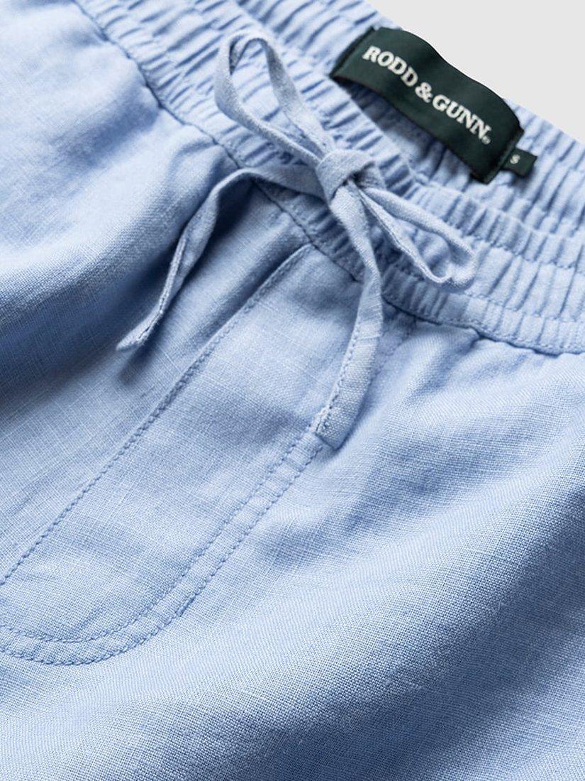 Product image 6 of 7, which shows Rodd & Gunn Linen 9" Resort Shorts, Chambray, XS