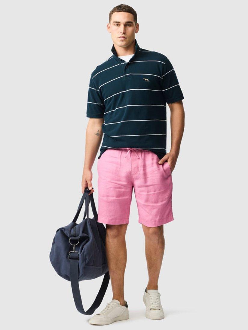 Product image 2 of 7, which shows Rodd & Gunn Linen 9" Resort Shorts, Geranium, XS