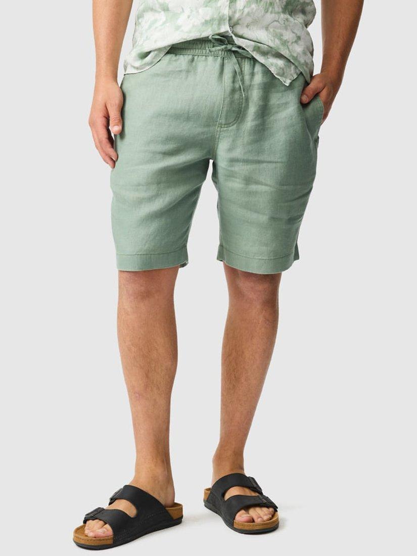 Product image 1 of 7, which shows Rodd & Gunn Linen 9" Resort Shorts, Hunter, XS