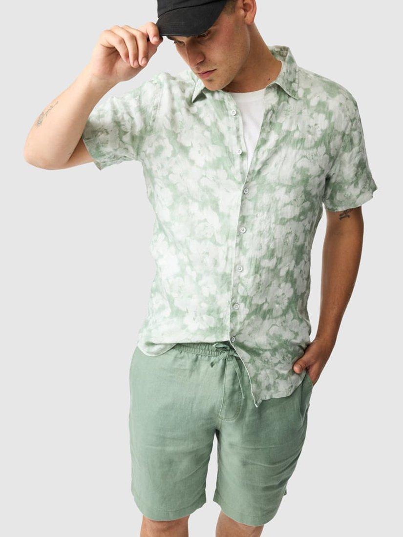 Product image 7 of 7, which shows Rodd & Gunn Linen 9" Resort Shorts, Hunter, XS