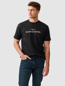 Rodd & Gunn The Peaks Logo Cotton T-Shirt, Onyx