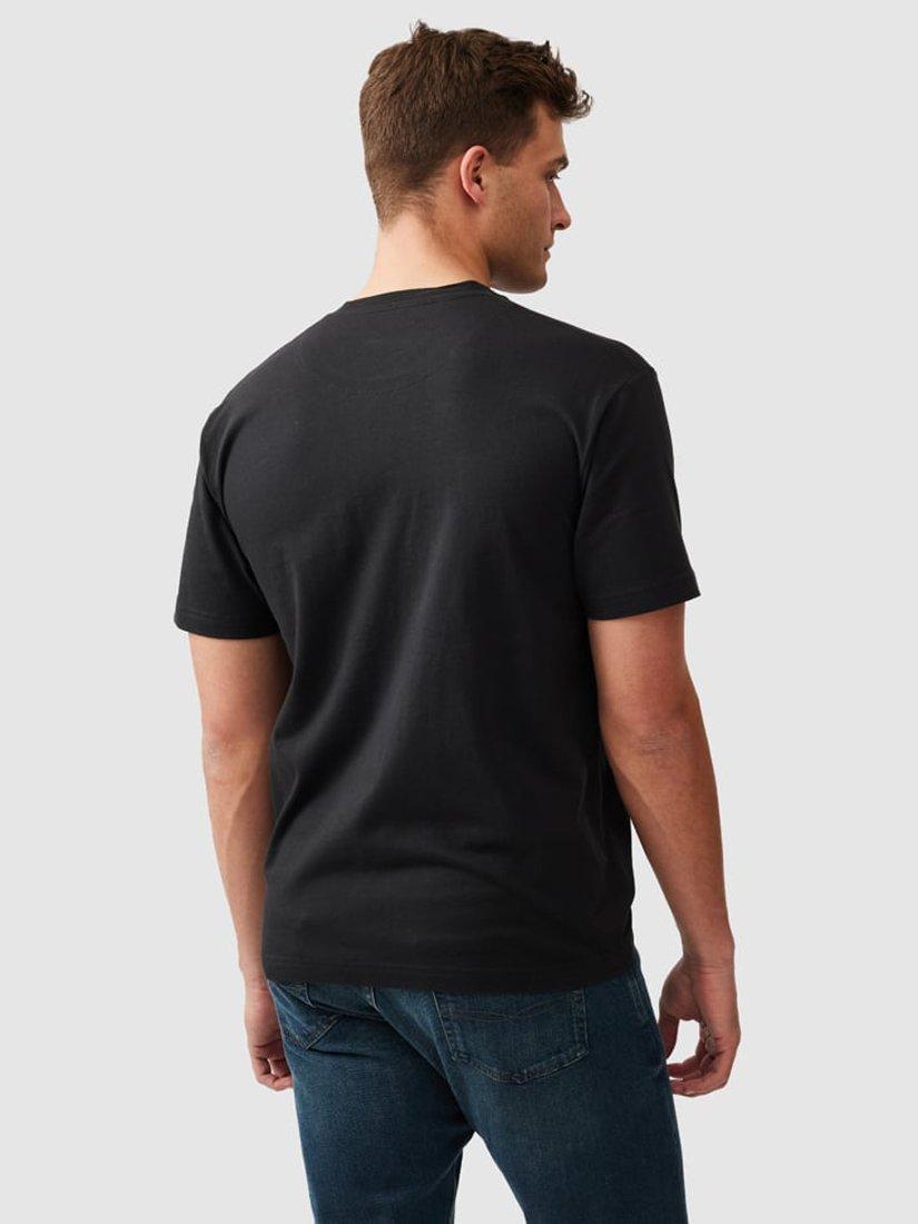 Product image 3 of 5, which shows Rodd & Gunn The Peaks Logo Cotton T-Shirt, Onyx, XS