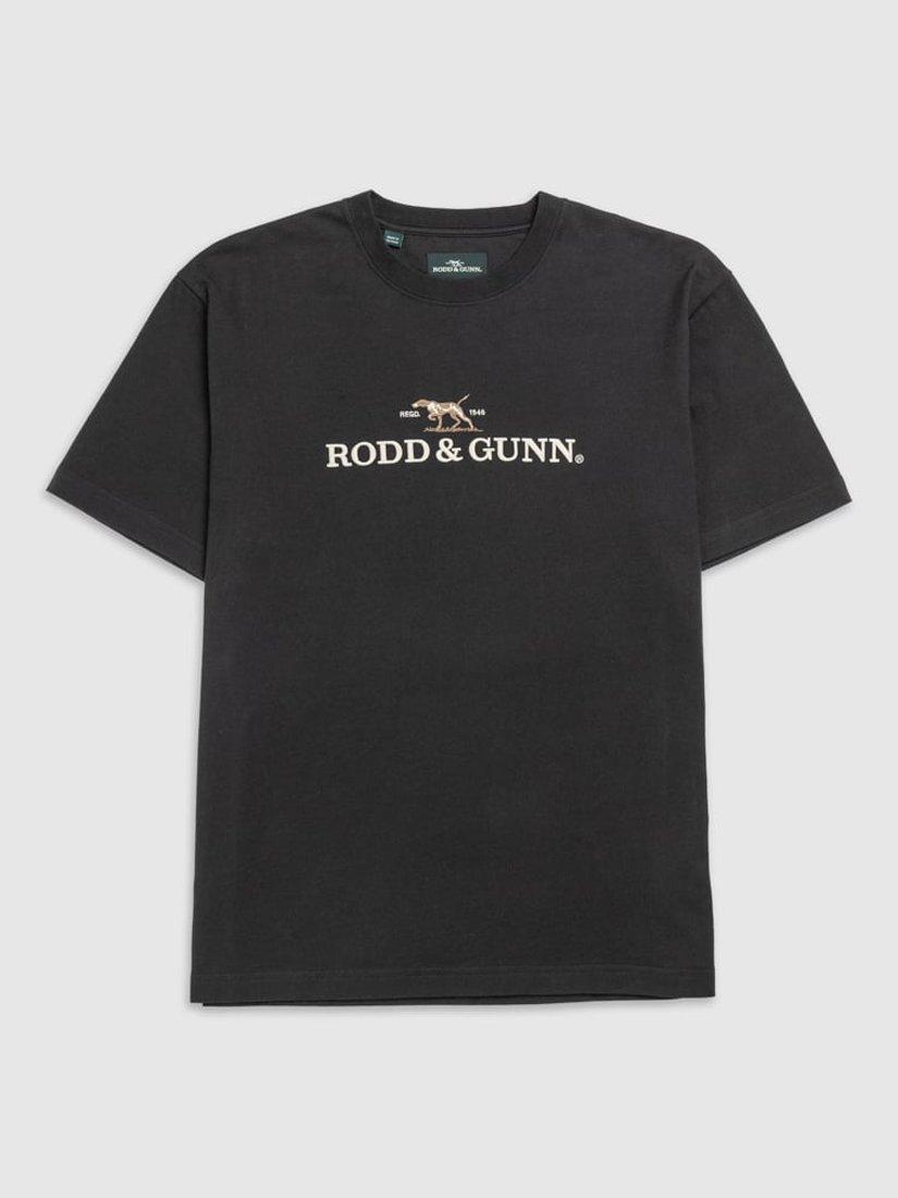 Product image 4 of 5, which shows Rodd & Gunn The Peaks Logo Cotton T-Shirt, Onyx, XS