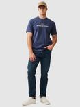 Rodd & Gunn The Peaks Logo Cotton T-Shirt, Vintage Navy