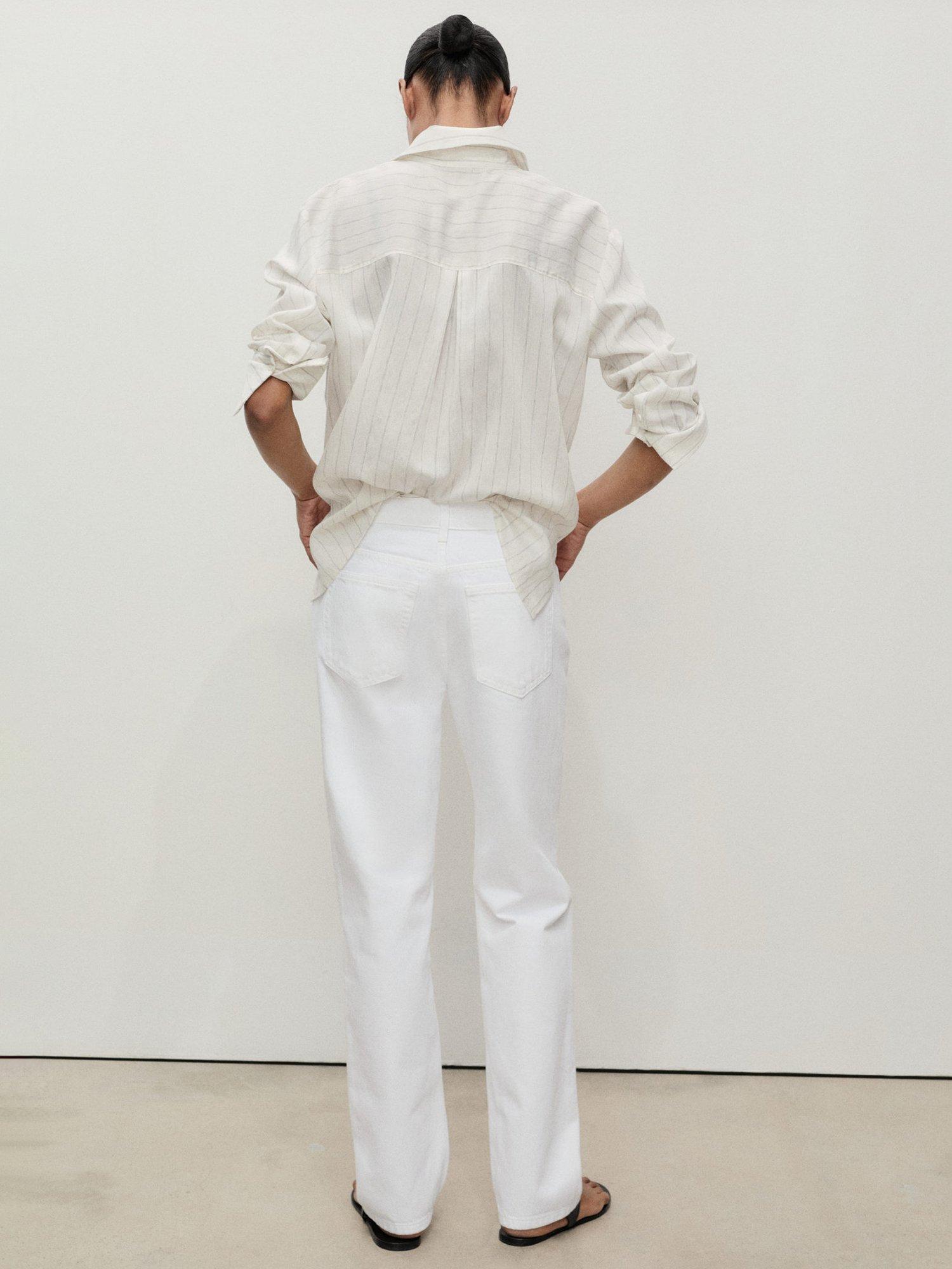 Product image 4 of 7, which shows Mango Blanca Straight Fit Jeans, White, 10