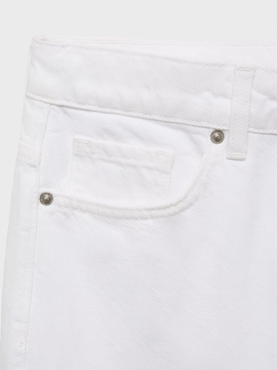 Product image 7 of 7, which shows Mango Blanca Straight Fit Jeans, White, 10