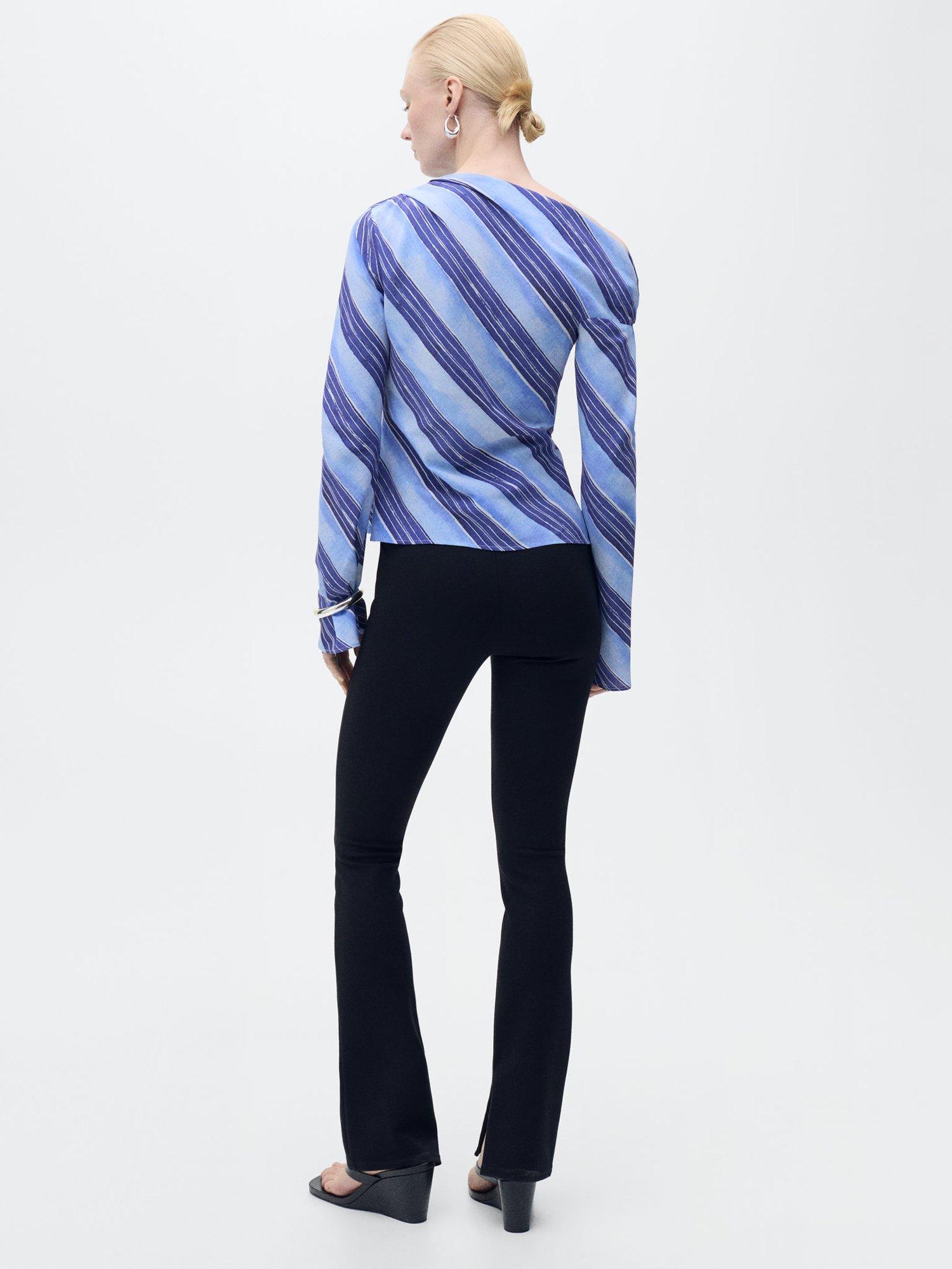 Product image 4 of 8, which shows Mango Celeste Blouse, Pastel Blue, 10