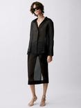 Mango Clariety Ramie Shirt, Black
