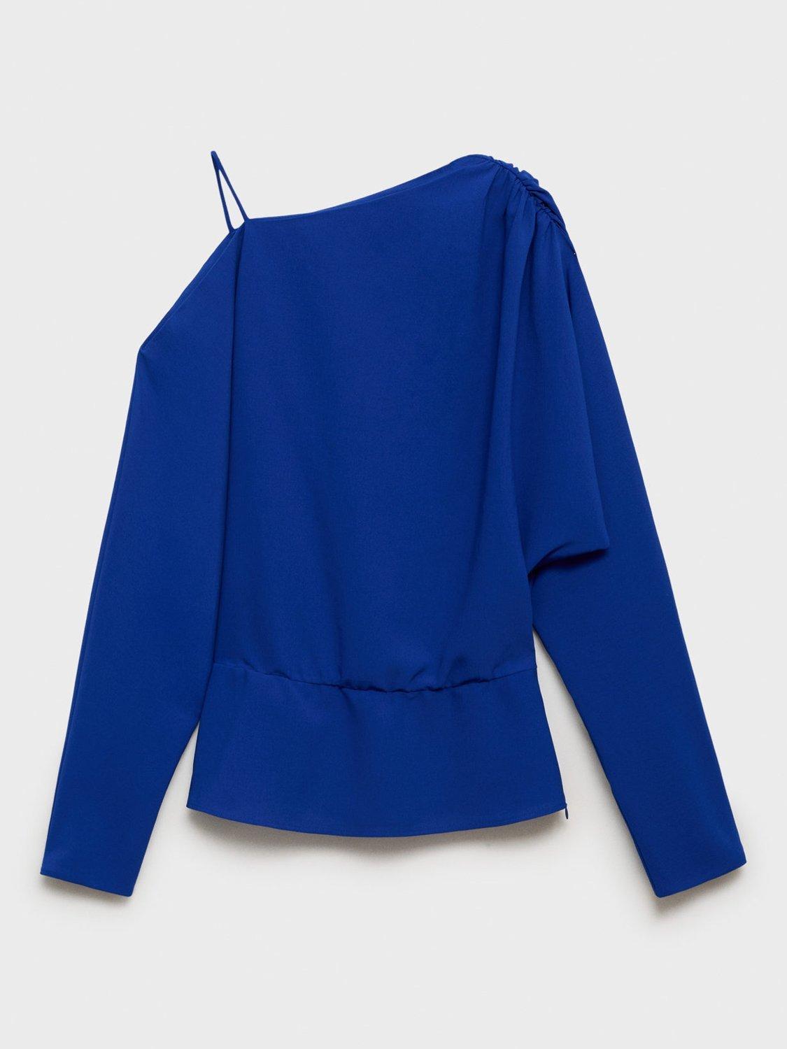 Product image 3 of 7, which shows Mango Electric Blouse, Bright Blue, 10