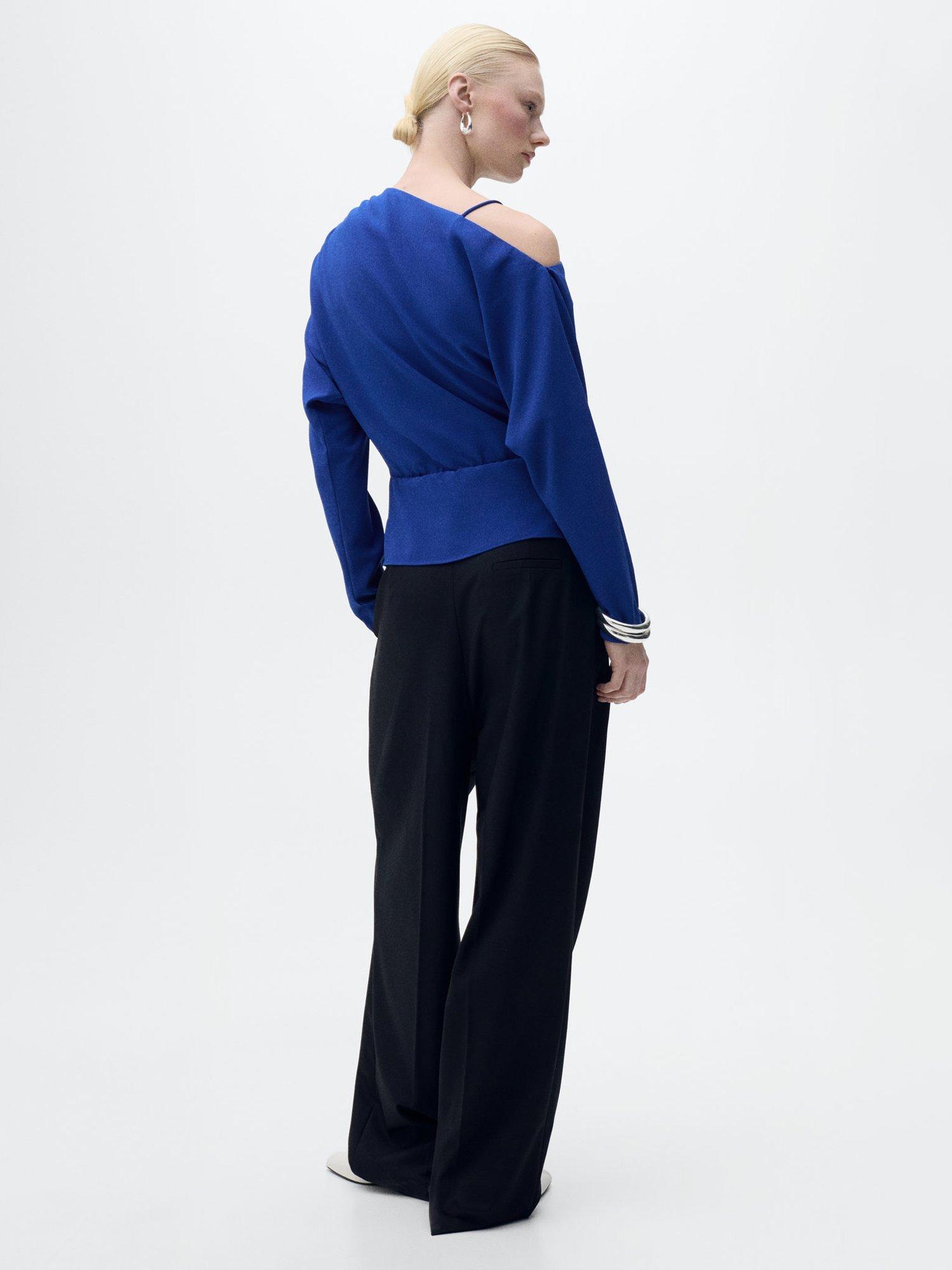 Product image 4 of 7, which shows Mango Electric Blouse, Bright Blue, 10