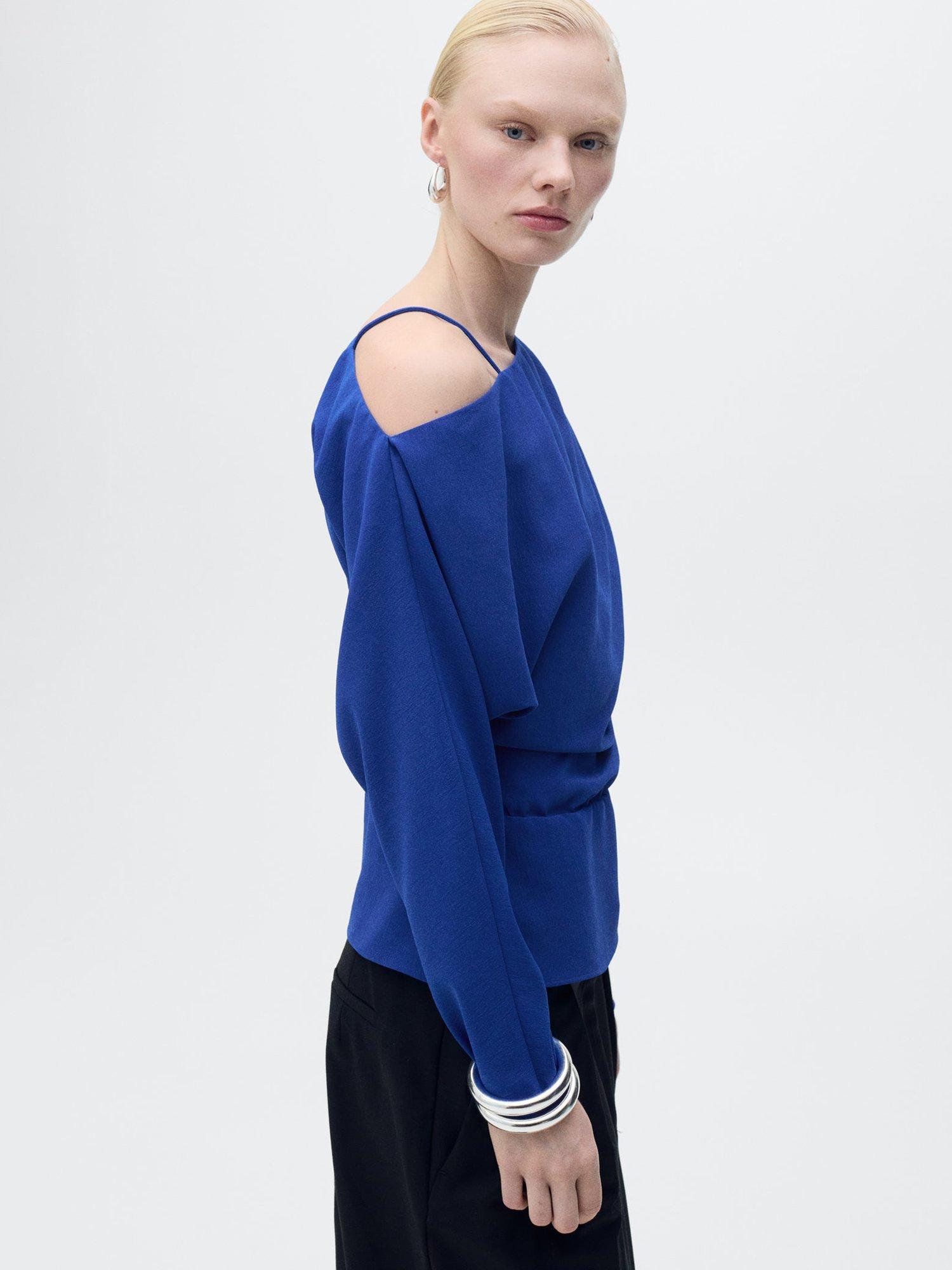 Product image 6 of 7, which shows Mango Electric Blouse, Bright Blue, 10