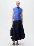 Mango Noeli Chevron Stripe Top, Medium Blue
