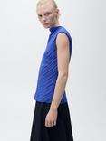 Mango Noeli Chevron Stripe Top, Medium Blue