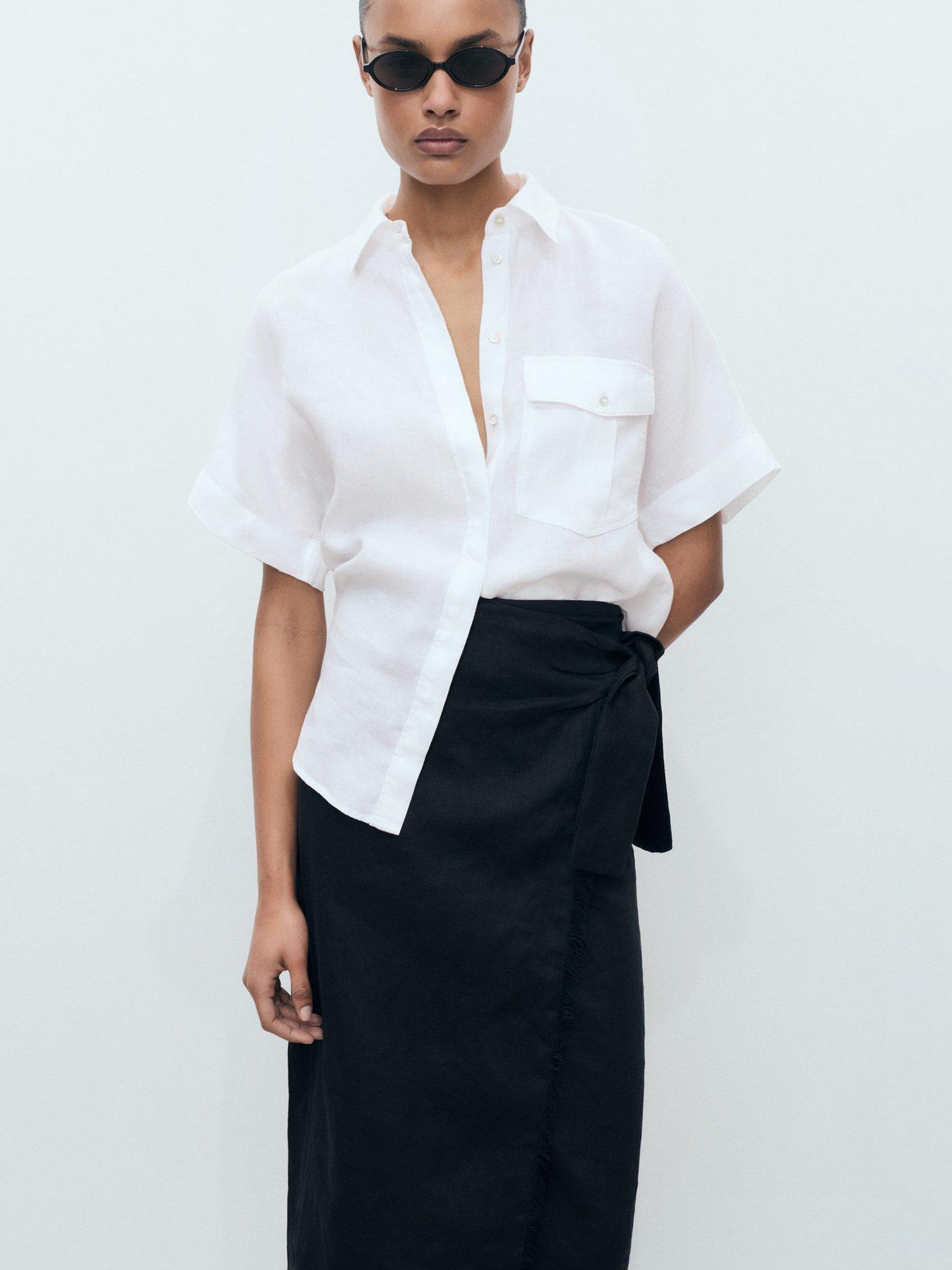 Product image 2 of 6, which shows Mango Pacha Shirt, White, 10