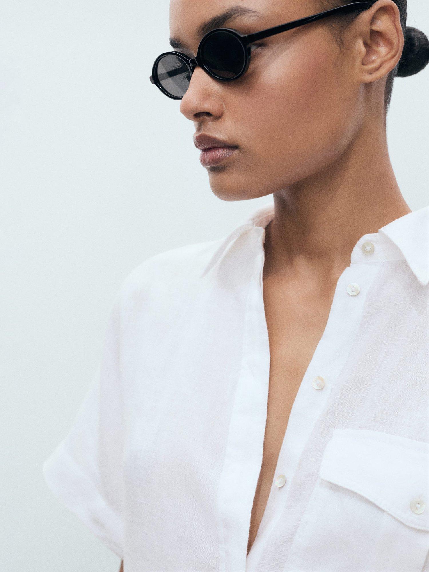Product image 5 of 6, which shows Mango Pacha Shirt, White, 10