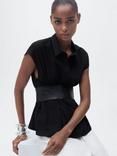 Mango Pin Cap Sleeve Shirt