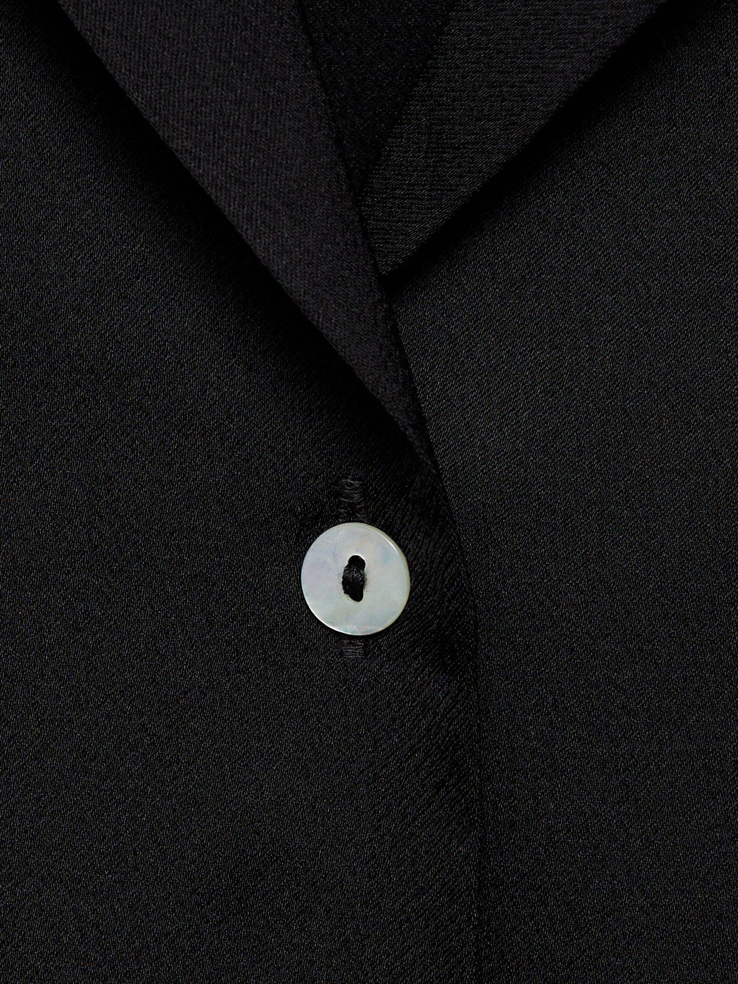 Product image 5 of 8, which shows Mango Sassa Satin Shirt, Black, 4