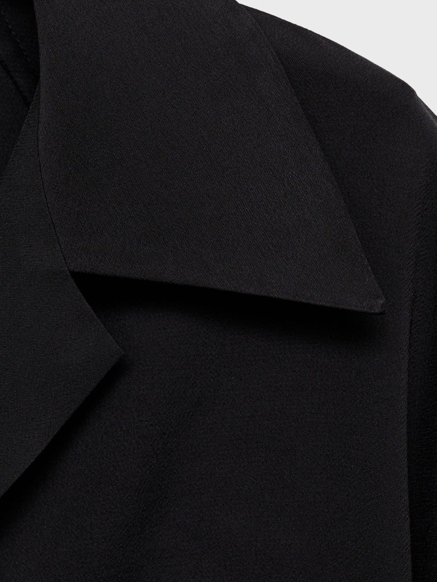 Product image 8 of 8, which shows Mango Sassa Satin Shirt, Black, 4