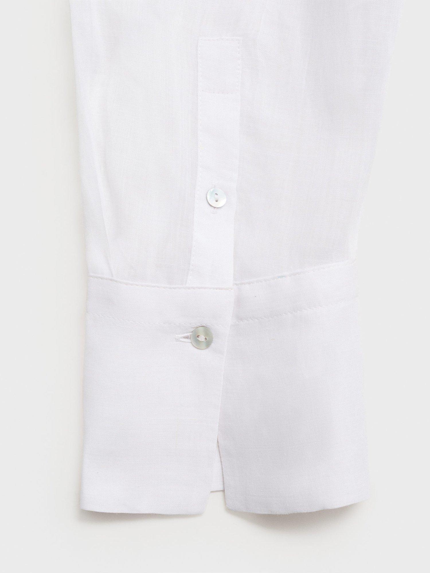 Product image 2 of 3, which shows Mango Valenti Long Sleeve Shirt, White, 10