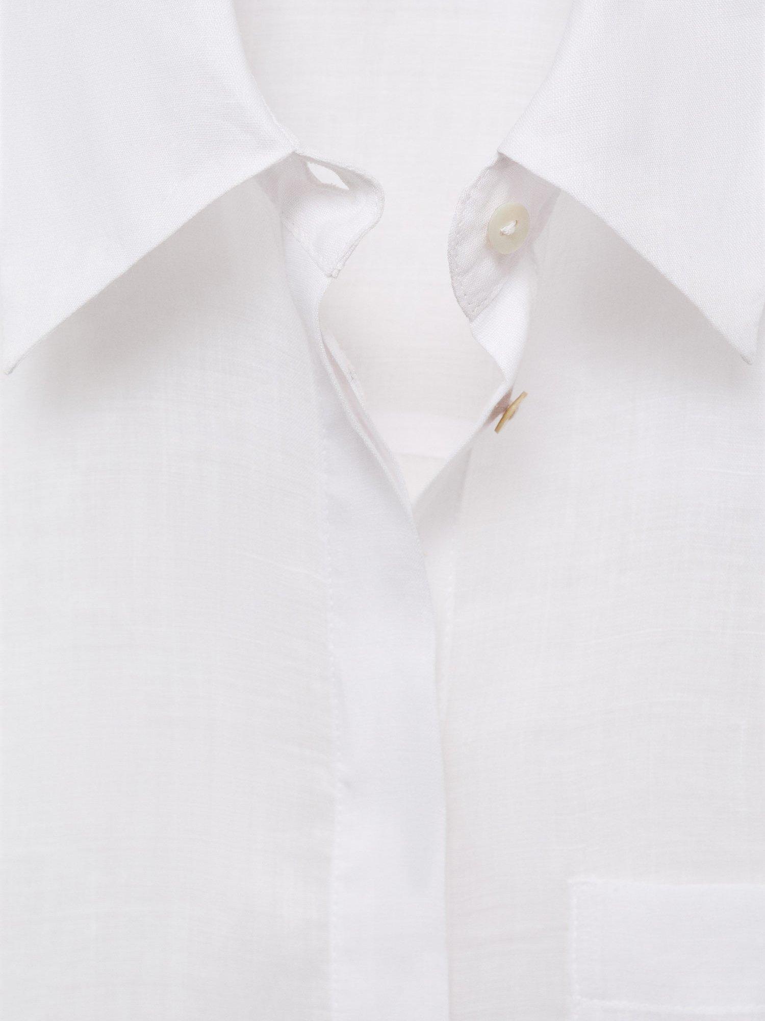 Product image 3 of 3, which shows Mango Valenti Long Sleeve Shirt, White, 10