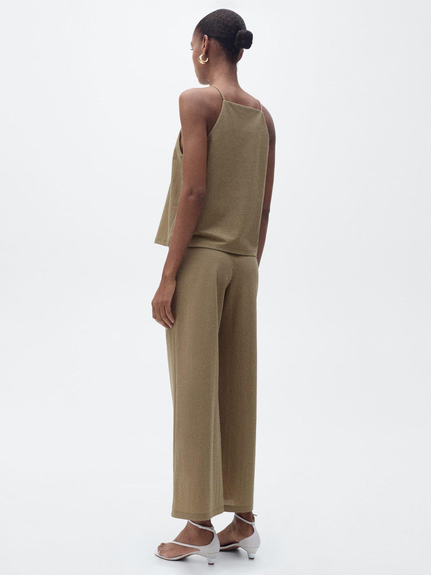Product image 4 of 7, which shows Mango Catleen Sleeveless Top, Khaki, L