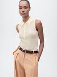 Mango Claus Sleeveless Cotton Blend Polo Shirt