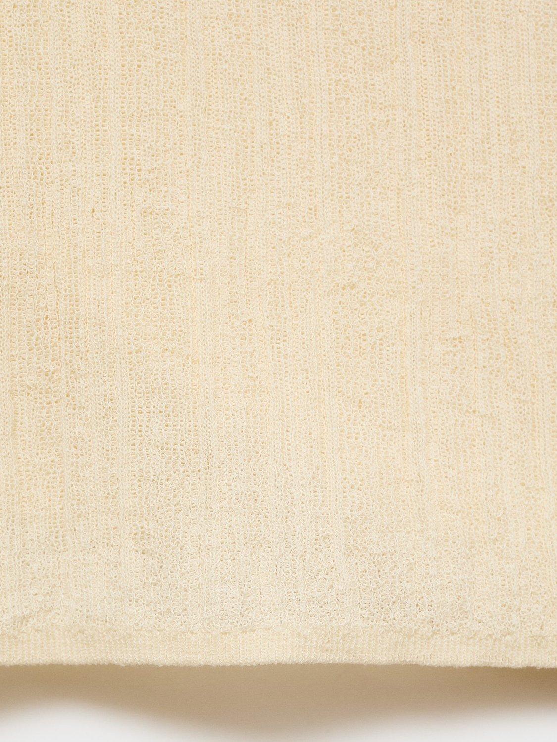 Product image 5 of 7, which shows Mango Claus Sleeveless Cotton Blend Polo Shirt, Yellow, L