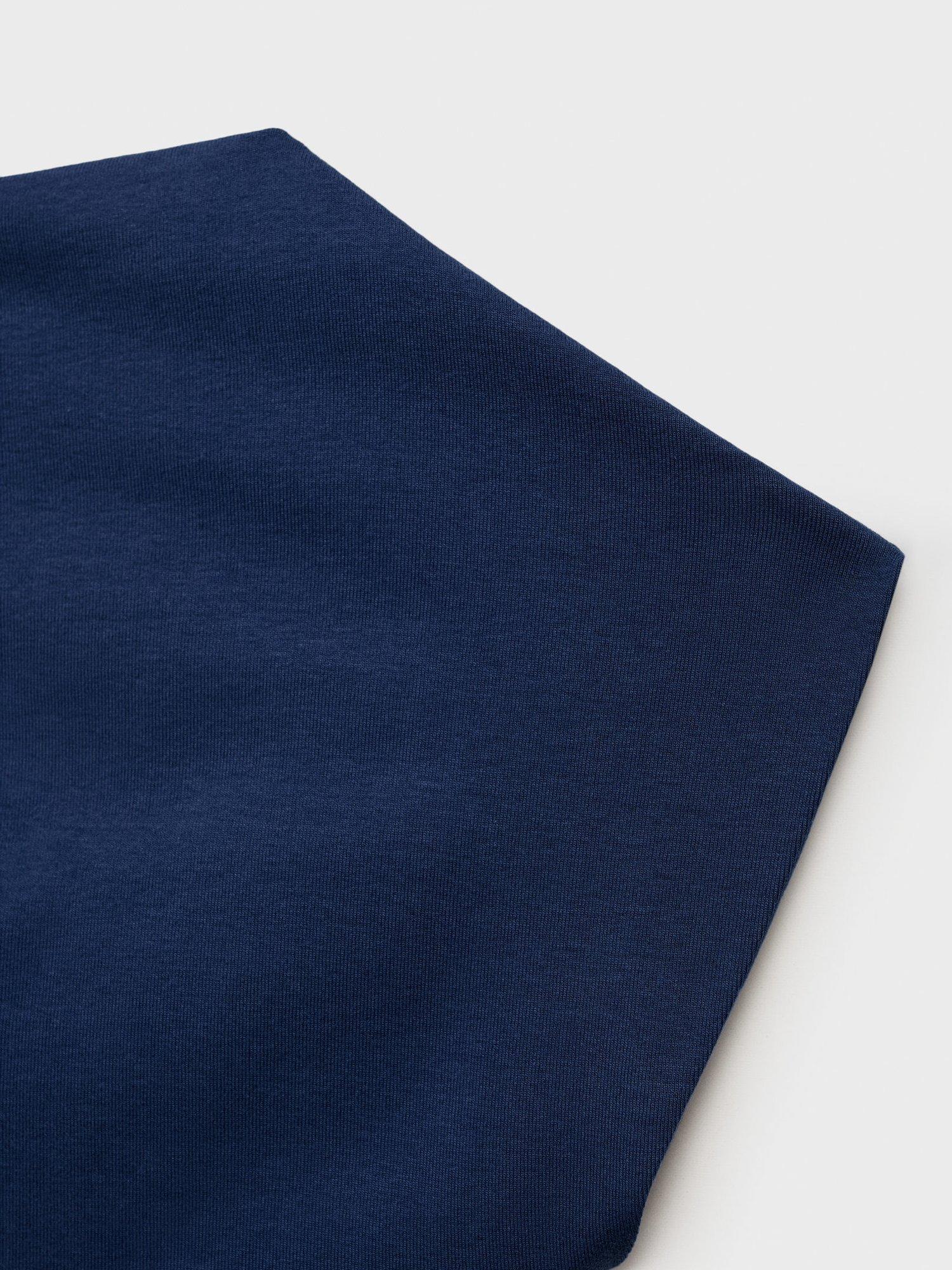 Product image 5 of 7, which shows Mango Juli Draped Top, Medium Blue, L