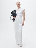 Mango Juli Draped Top, White
