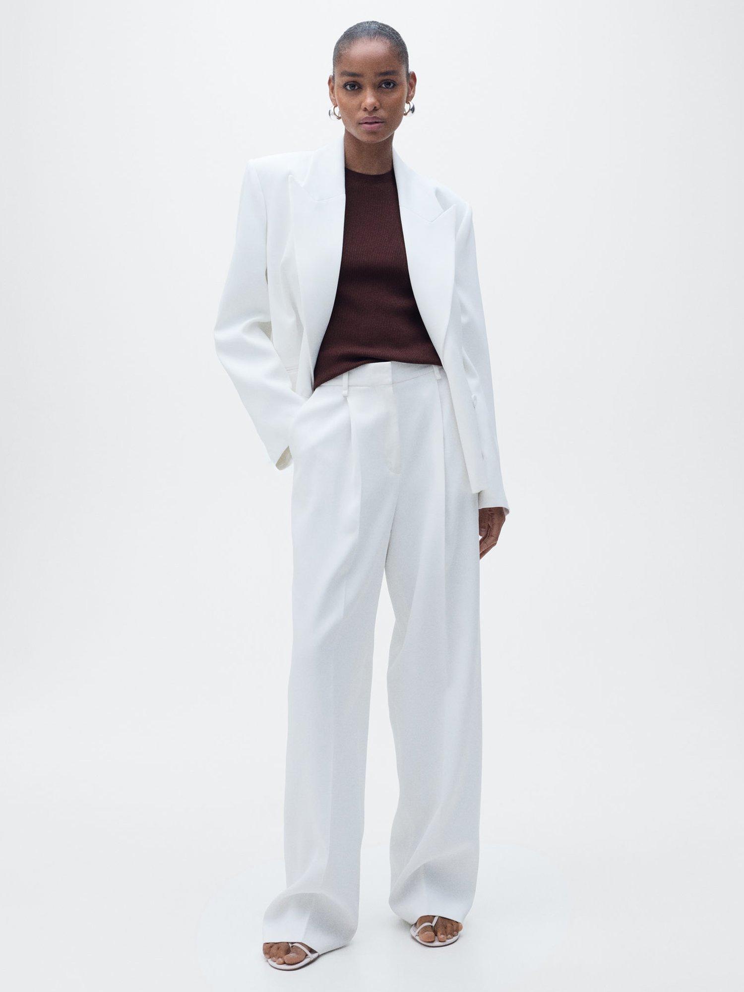 Product image 2 of 7, which shows Mango Karl Rib Knit Vest Top, Dark Brown, XXS