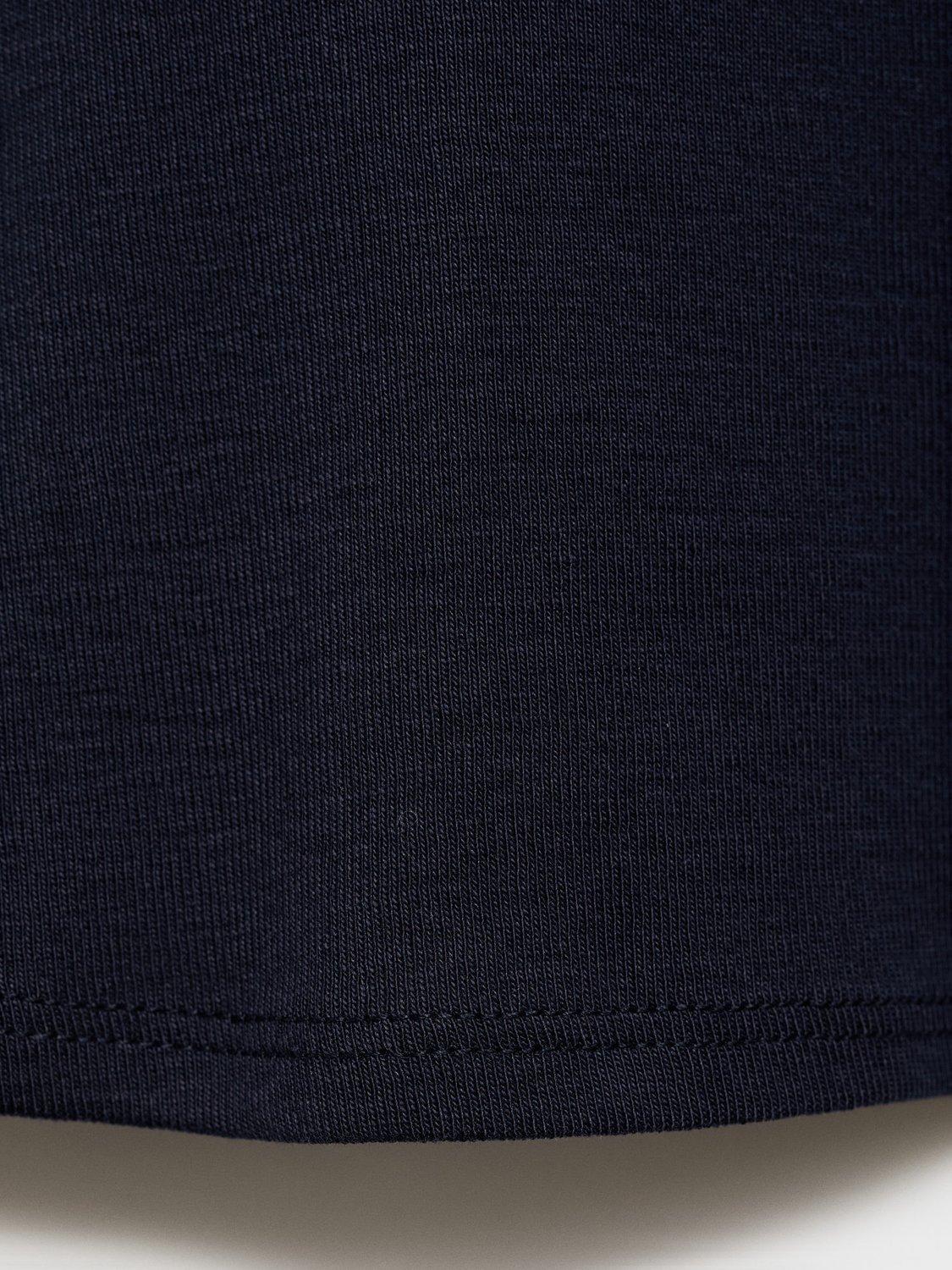 Product image 5 of 7, which shows Mango Zani Cotton Fitted T-Shirt, Dark Blue, XXS