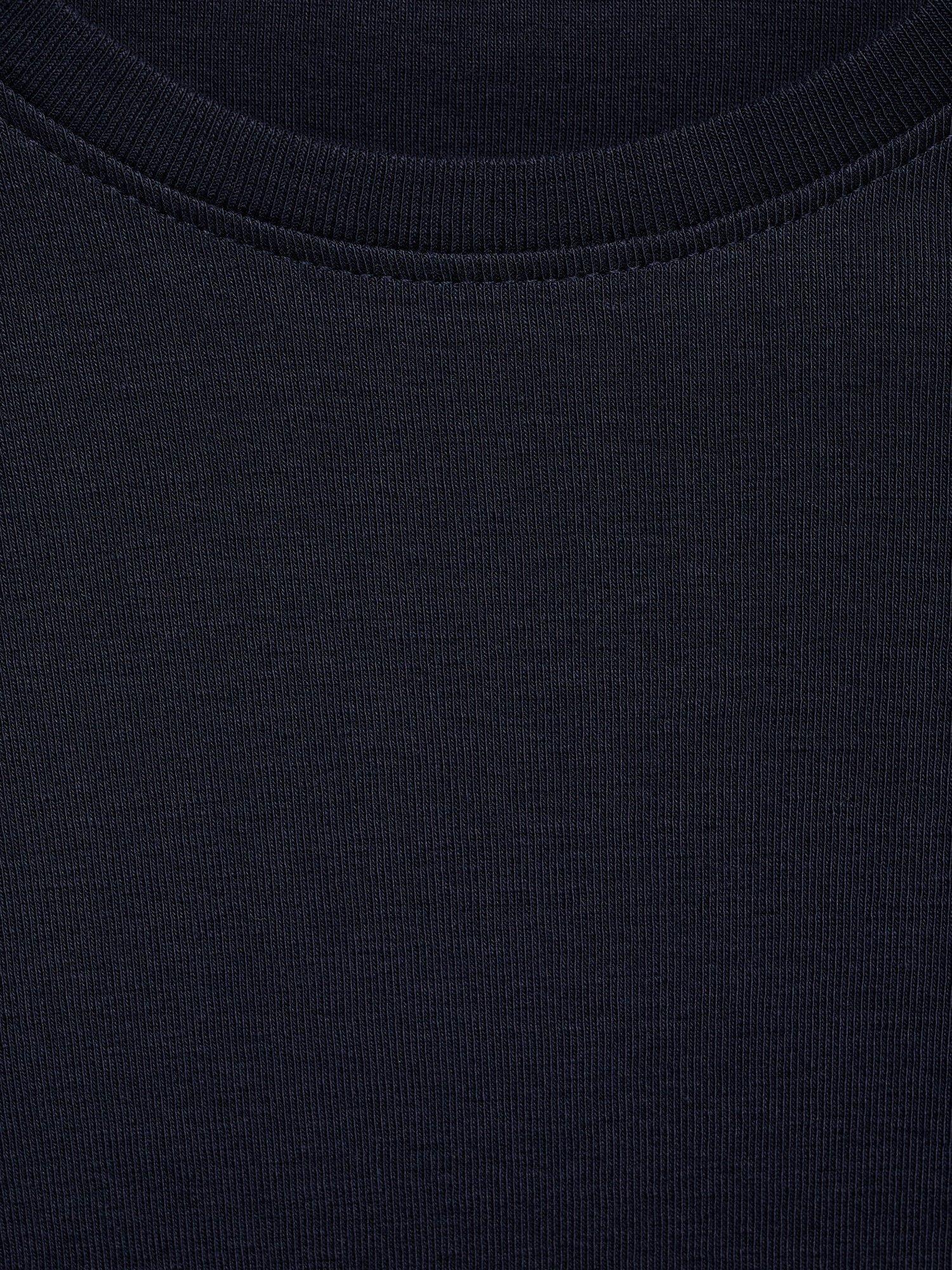 Product image 7 of 7, which shows Mango Zani Cotton Fitted T-Shirt, Dark Blue, XXS