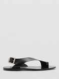 Mango Bell Cross Strap Leather Sandals