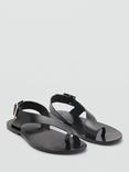 Mango Bell Cross Strap Leather Sandals