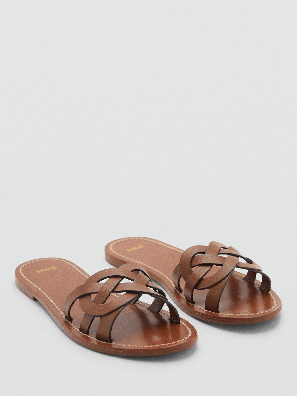 Product image 2 of 5, which shows Mango Nudi Leather Sandal, Medium Brown, 2