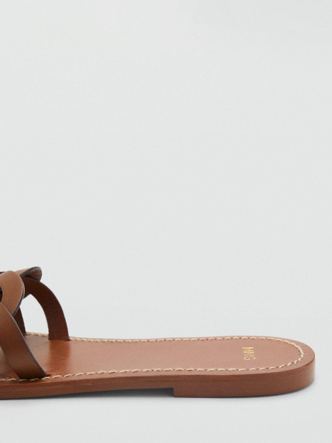 Product image 3 of 5, which shows Mango Nudi Leather Sandal, Medium Brown, 2