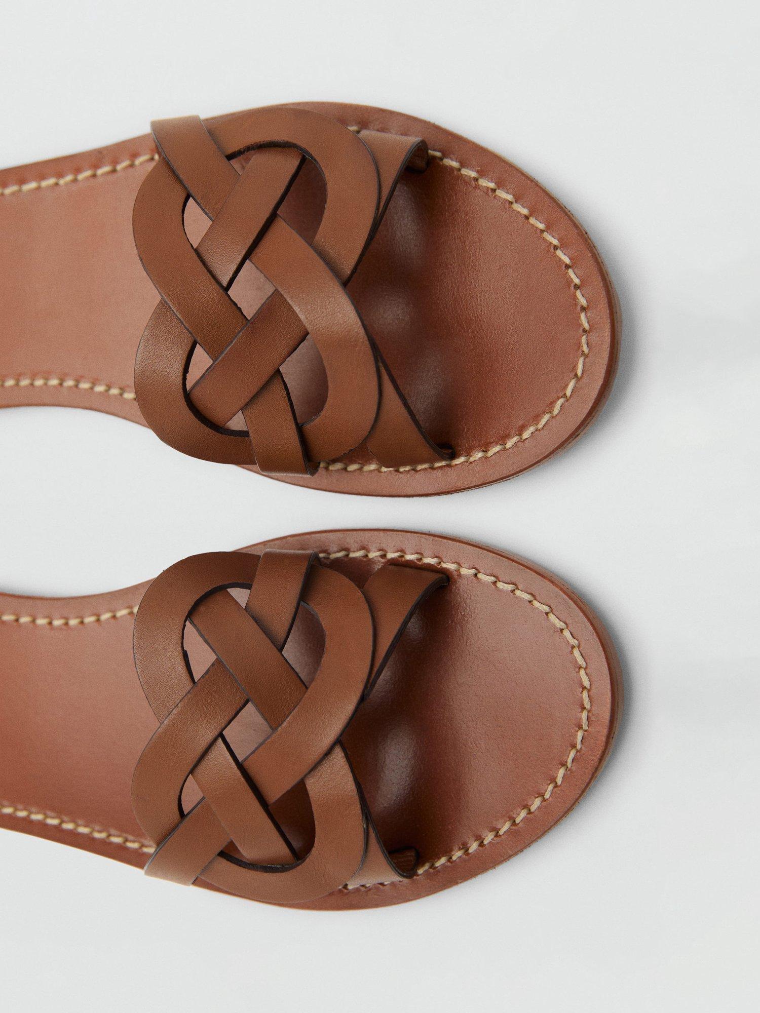 Product image 4 of 5, which shows Mango Nudi Leather Sandal, Medium Brown, 2