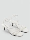 Mango Paloma Heeled Strappy Sandals, White