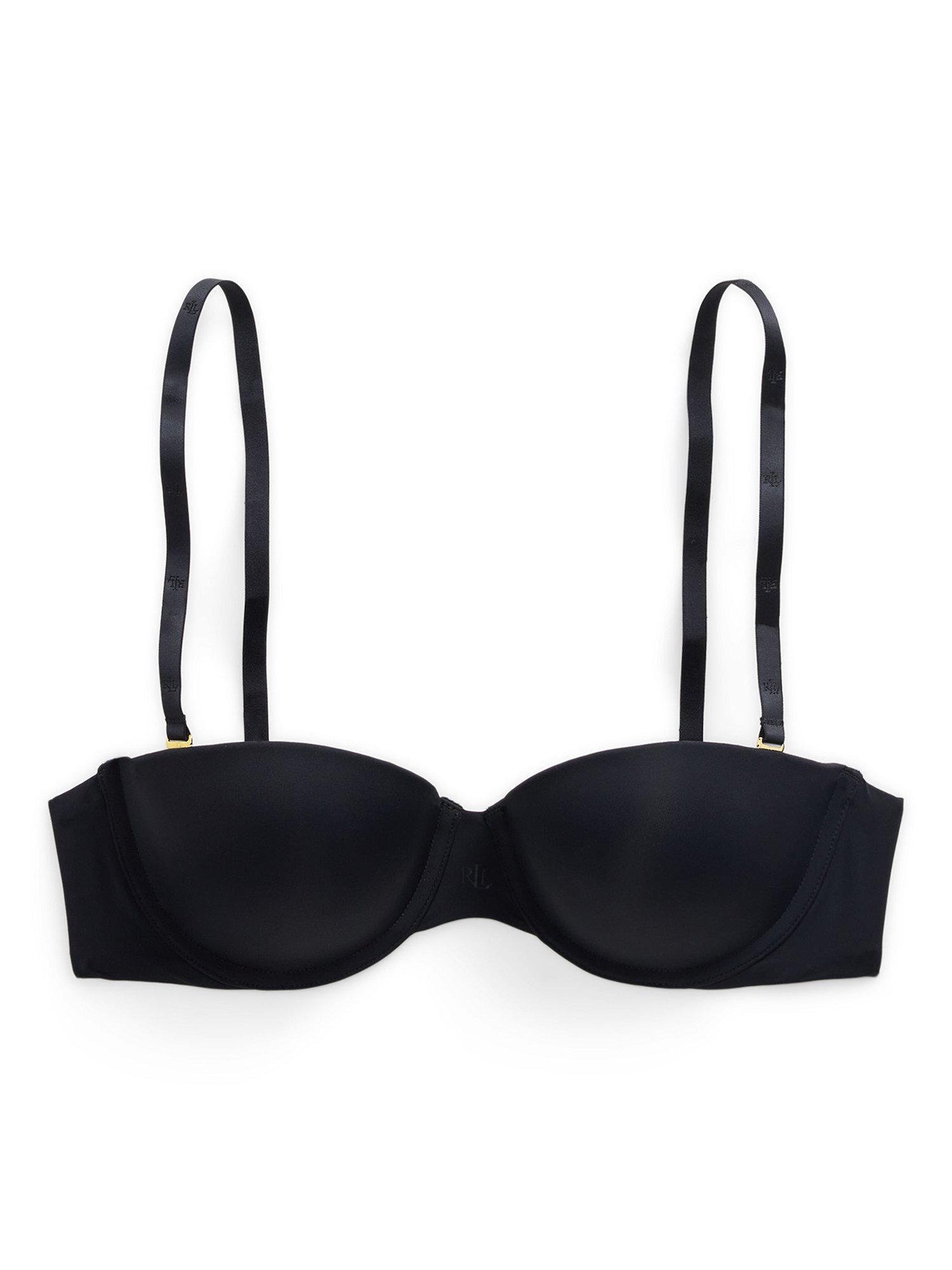 Product image 4 of 4, which shows Ralph Lauren Lauren Ralph Lauren Convertible Strapless Bra, Black, 32B