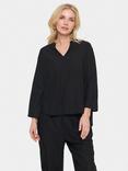 Saint Tropez Katha V-Neck Top, Black