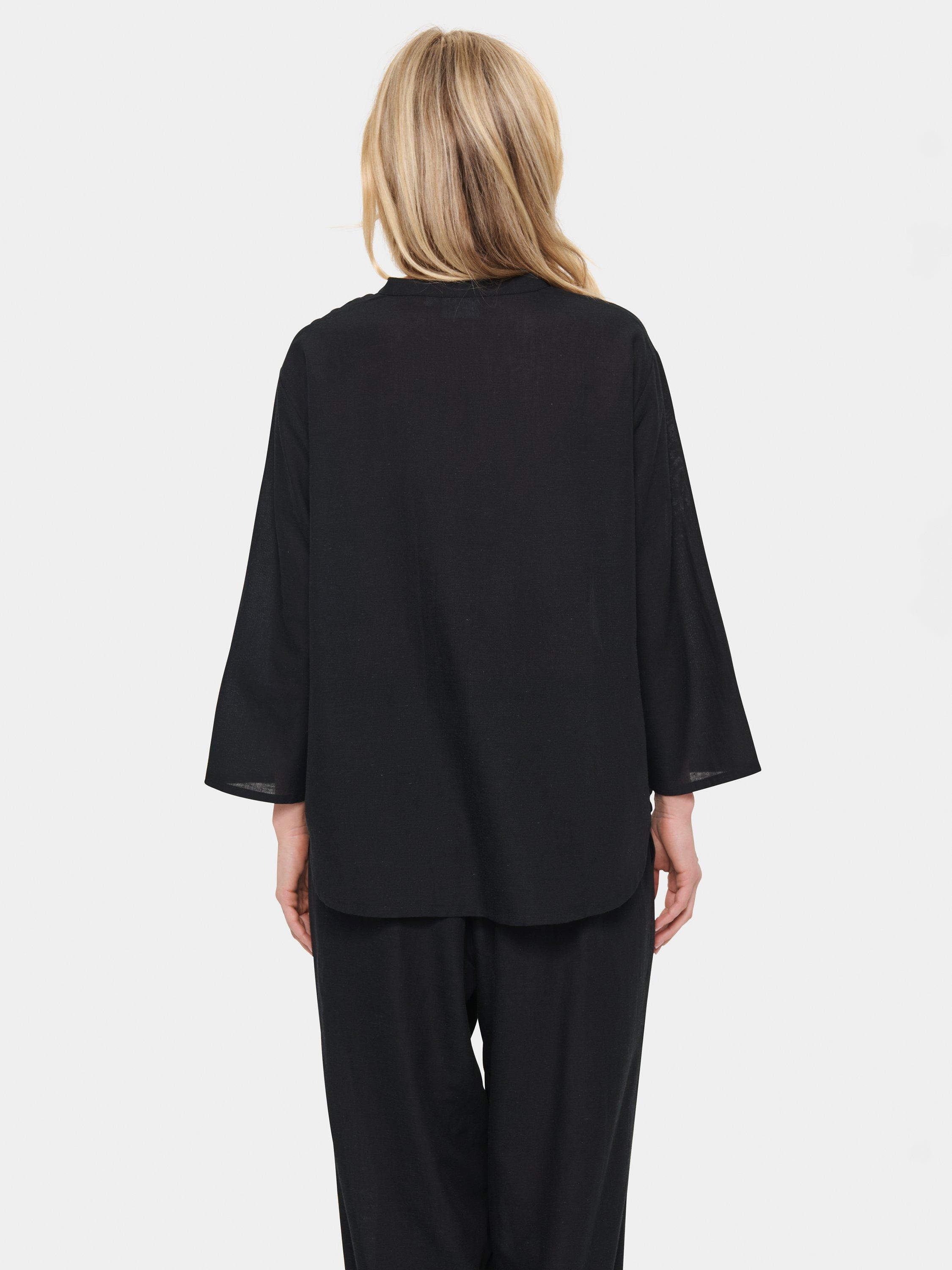 Product image 2 of 6, which shows Saint Tropez Katha V-Neck Top, Black, XS