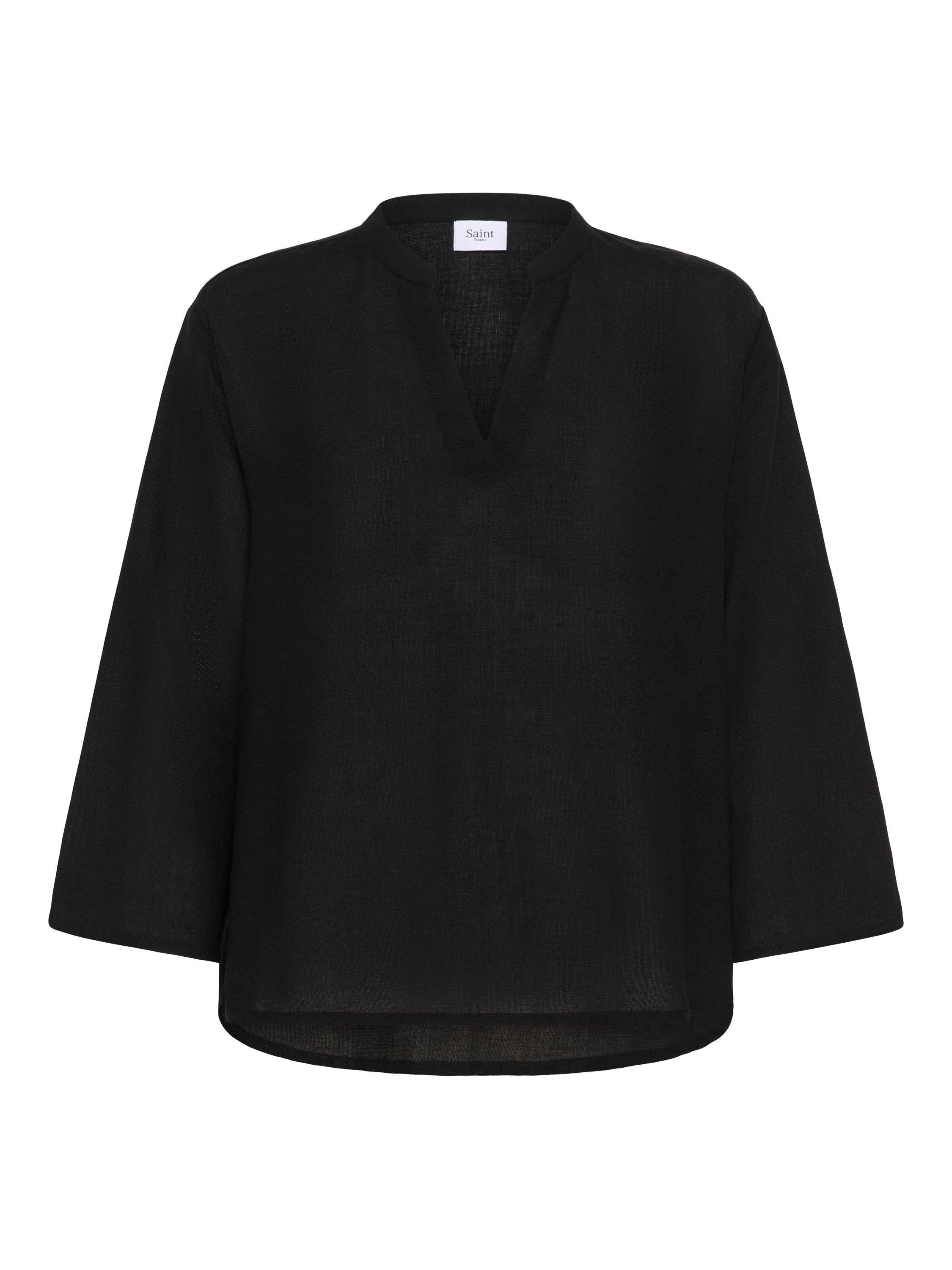 Product image 5 of 6, which shows Saint Tropez Katha V-Neck Top, Black, XS