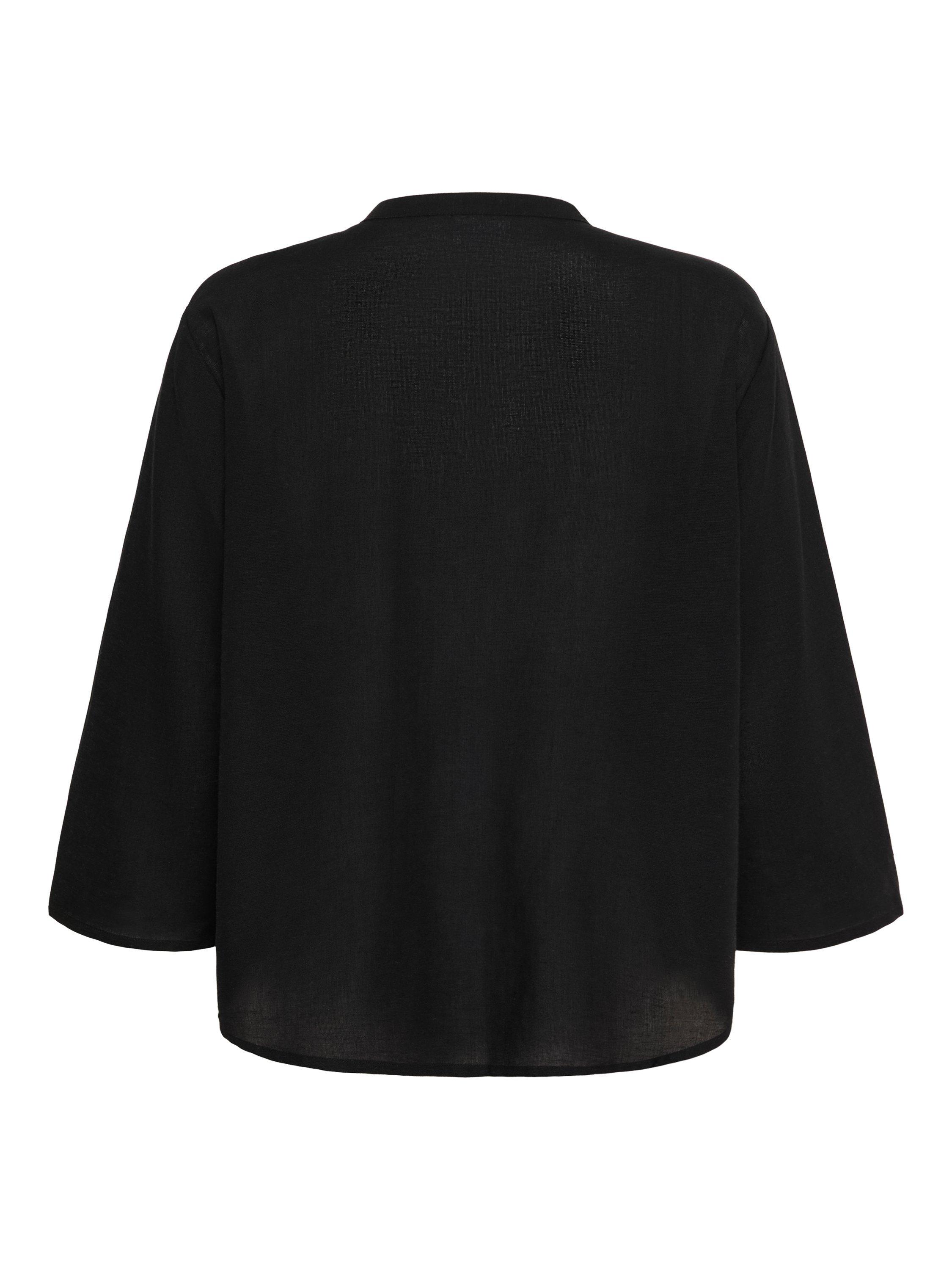 Product image 6 of 6, which shows Saint Tropez Katha V-Neck Top, Black, XS
