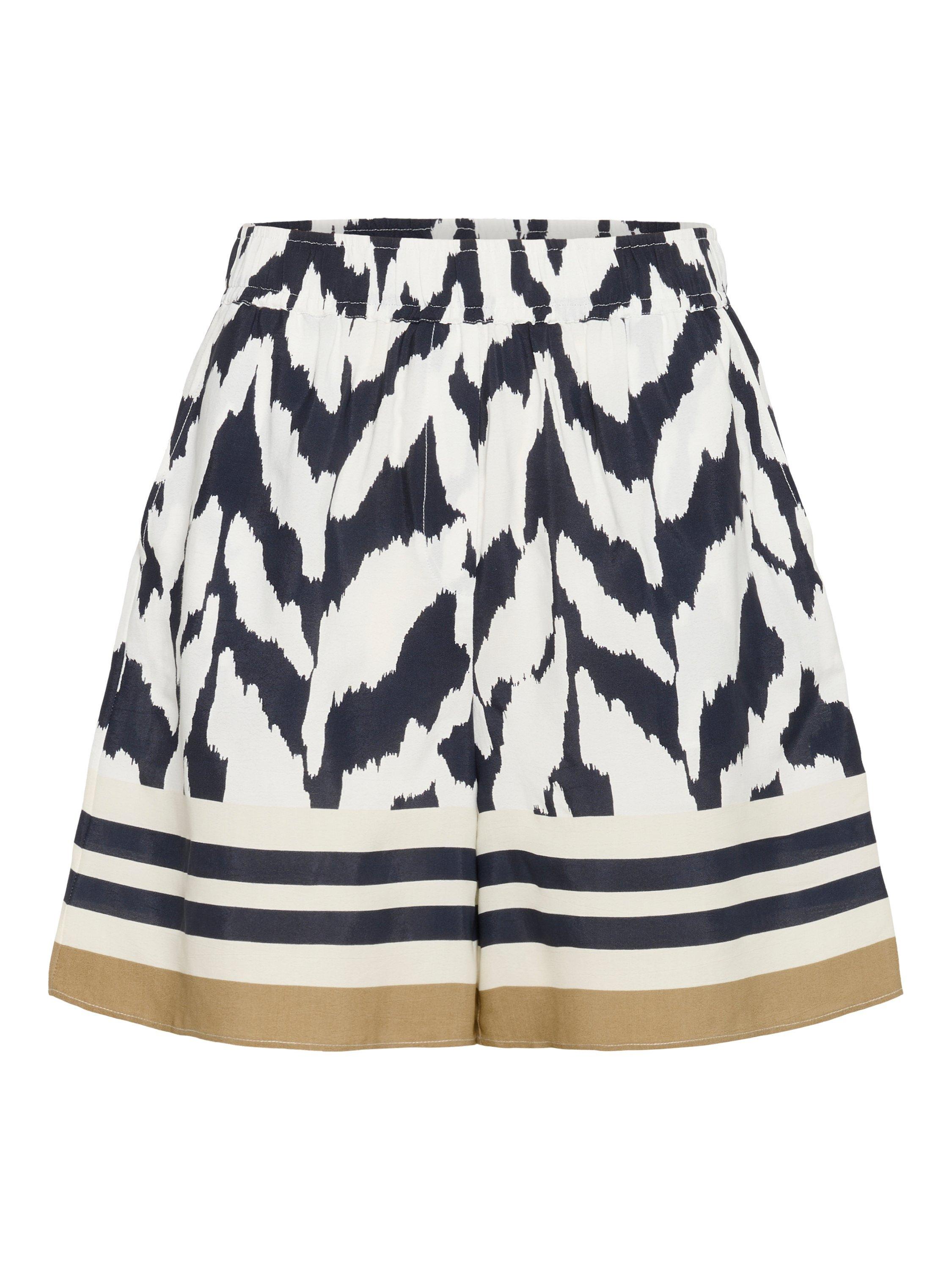 Product image 5 of 6, which shows Saint Tropez Khloe Monochrome Strokes Shorts, Black/Multi, M