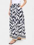 Saint Tropez Khloe Monochrome Strokes Maxi Skirt, Black/Multi