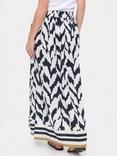 Saint Tropez Khloe Monochrome Strokes Maxi Skirt, Black/Multi