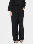 Saint Tropez Katha Drawstring Wide Leg Trousers, Black