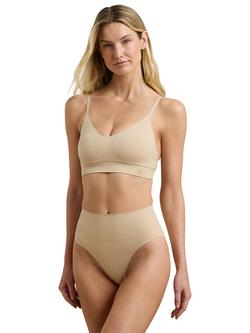 Ralph Lauren Lauren Ralph Lauren Smoothing Seamless High Cut Knickers, Light Truffle